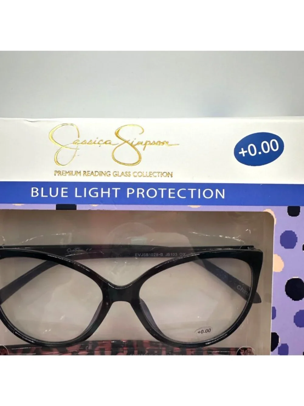 Jessica Simpson Reading Glasses with Blue Light Protection Set of 2 +0.00 NIB